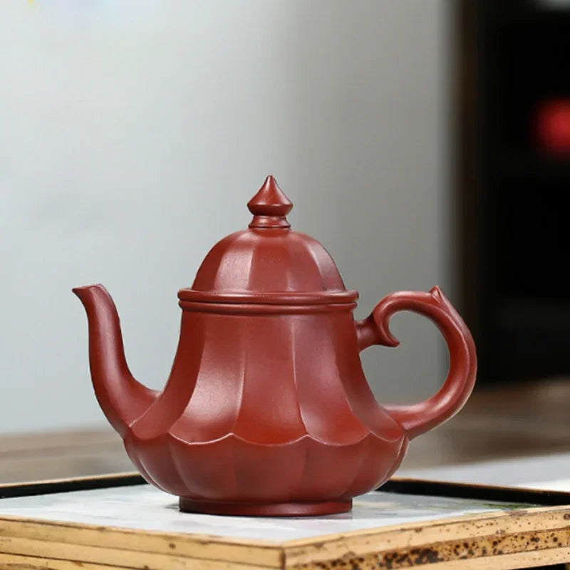 200ML Red Yingxing Purple Clay Teapot Zisha Pot Handmade Teaware Gifts Drinkware Set Drink Puer