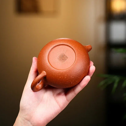 200ML Yixing Clay Teapot Archaize Design Real Handmade Kettle Classic 9 Holes Filter Kung Fu Zisha Teaware Pu'er Oolong Teaset