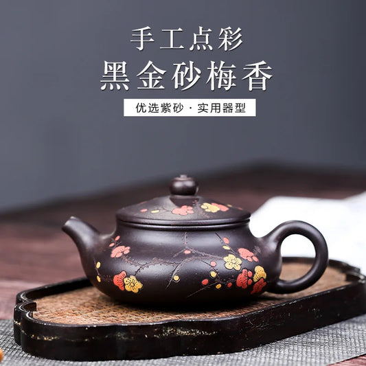 200ML Yixing Raw Ore Purple Clay Teapot Handmade Xishi Tea Pot Home Zisha Teaware Classic Beauty Filter Tea Kettle