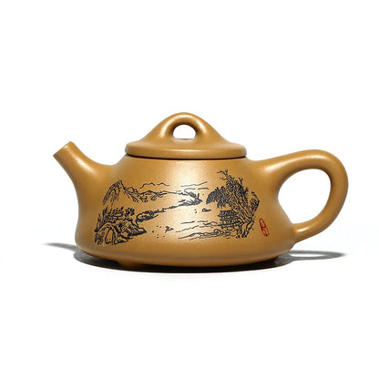 200c Raw Ore Section Mud Filter Teapot Authentic Yixing Purple Clay Tea Pot Handmade Plum Blossom Kettle Zisha Tea Set