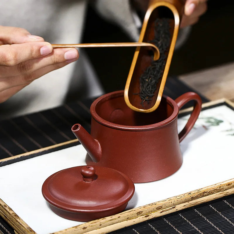 200cc Authentic Yixing teapot zisha tea pot Raw ore Purple mud Chinese handmade kettle purple clay drinkware