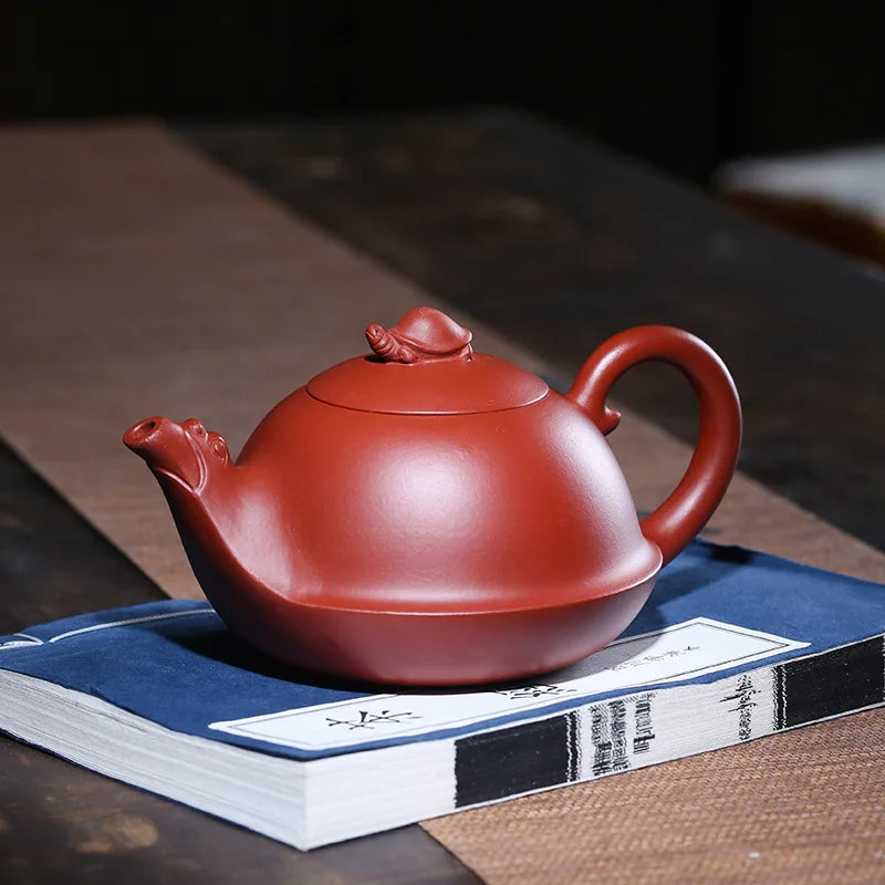 200cc Chinese Yixing Purple Clay Tea Pot Home Dahongpao Customized Teaware Handmade Xishi turtle Teapot Kettle Tea Ceremony