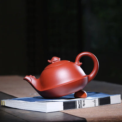 200cc Chinese Yixing Purple Clay Tea Pot Home Dahongpao Customized Teaware Handmade Xishi turtle Teapot Kettle Tea Ceremony