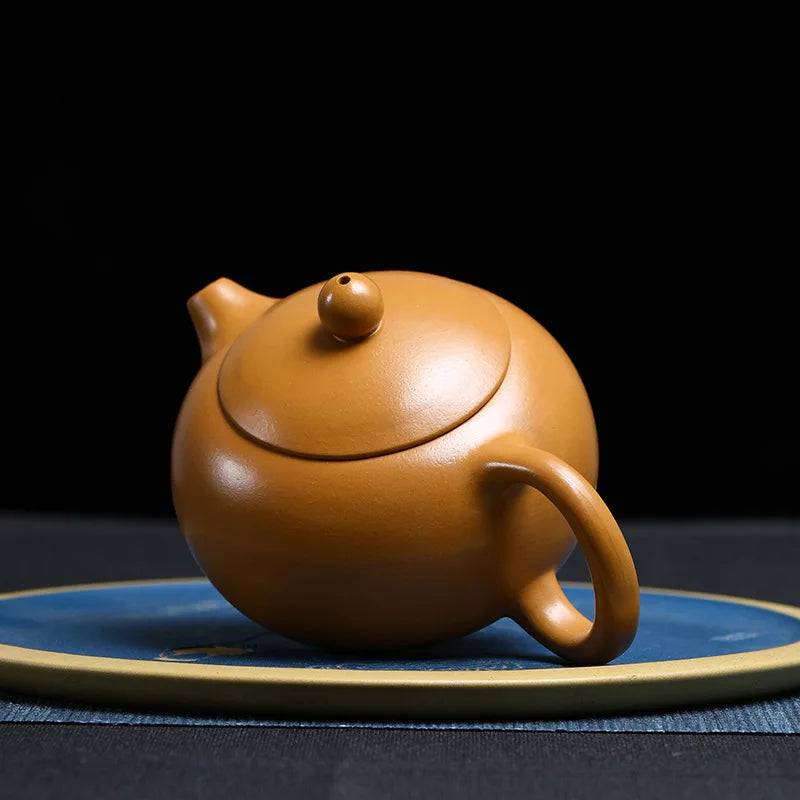 200cc Chinese Yixing Purple Clay Teapot Raw Ore Section Mud Home Tea Pot 9 Hole Filtration Zisha  xishi Kettle Handmade Tea Set