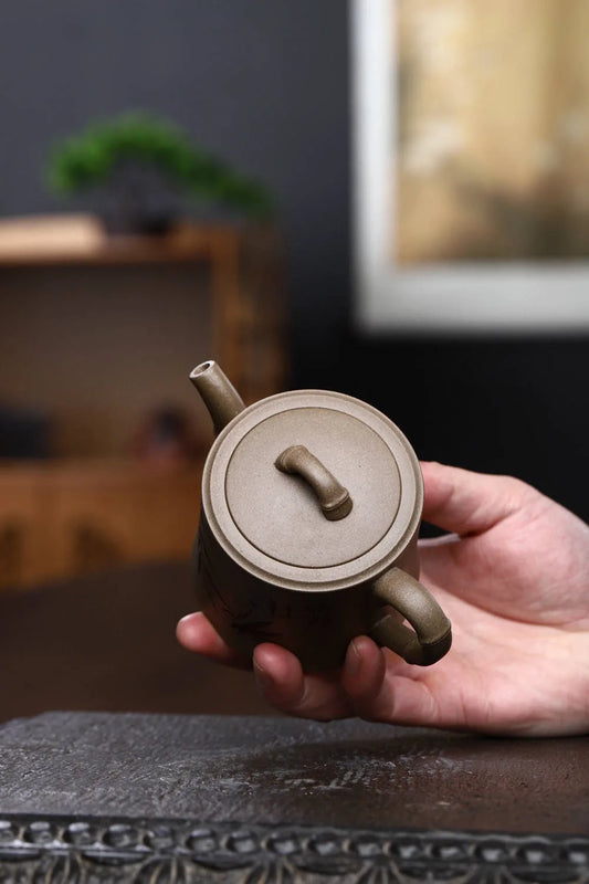 200cc Hand-painted Yixing Purple Clay Teapot Authentic Zhu Mud Filter Kettle Chinese Zisha Beauty Tea Pot Household Teaware