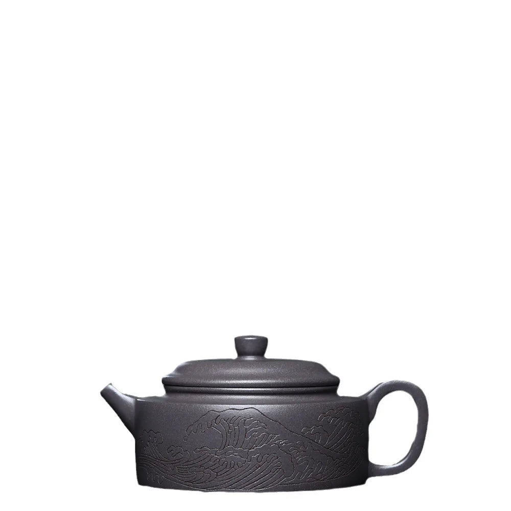 200cc Handmade Square Shape Purple Clay Teapot Yixing Authentic Tea Pot Beauty Kettle Chinese Tea Ceremony Customized Gifts