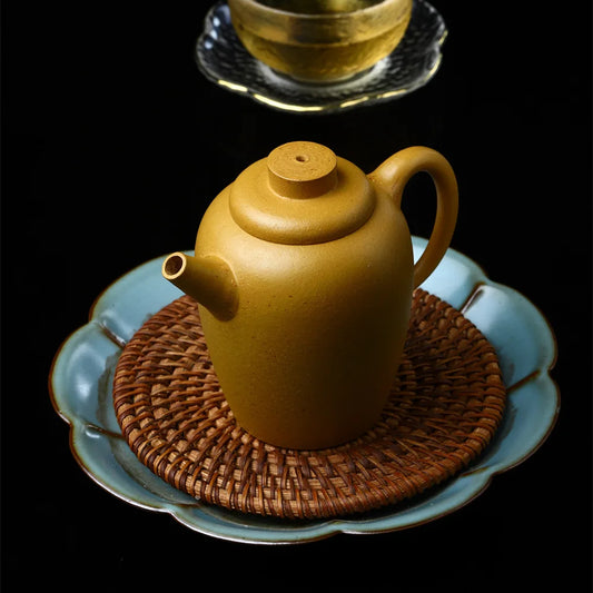 200cc Handmade Zisha Teapot, Yixing Handmade Pot, Kung-Fu Teaware, Purple Clay Drinkware for Puer Green Black Chinese Tea,