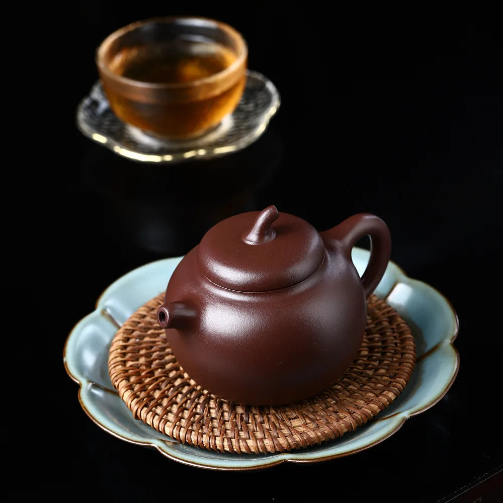 200cc Yixing Handmade Purple Clay Teapots vintage Tea Pot Beauty Kettle Customized Zisha Tea Set Authentic