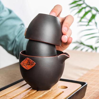 200cc Yixing Purple Clay Small Tea Set Include 1 Pot 2 Cups Pot Tea Ceremony zisha Ceramic Pottery Teacup china Kung Fu Tea Set