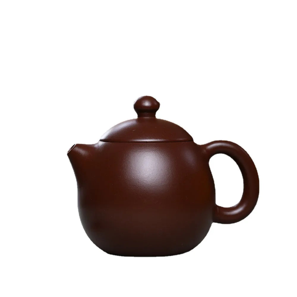 200cc Yixing Purple Clay Teapot Handmade Zhu Mud Dragon Egg Kettle Chinese Beauty Tea Infuser Raw Ore Zisha Tea Pot  Drinkware