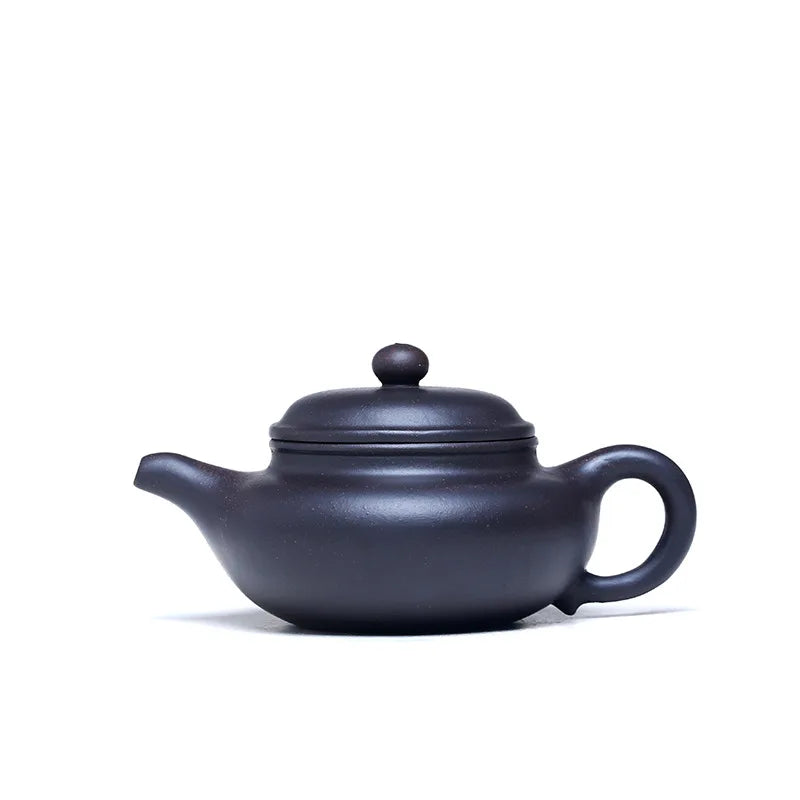 200cc Yixing Purple Clay Teapot Master Hand Carved Peony Xishi Tea Pot Filter Kettle Chinese Authentic Zisha Tea Set Puer Teapot
