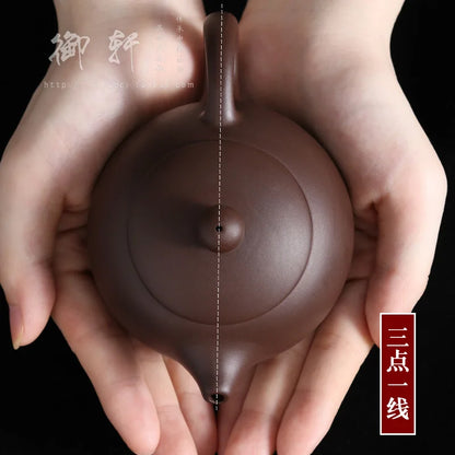 200cc Yixing Purple Clay Teapot Sets 5pcs Ceramic Kungfu Tea Set 1 Teapot 4 Cups Handmade Zisha Tea Pot Xishi Bubble Filter Pot