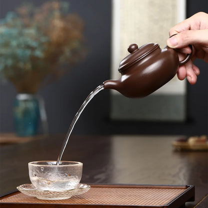 200cc hand made high quality spherical water purple teapot Xi Shi pot Yixing master production