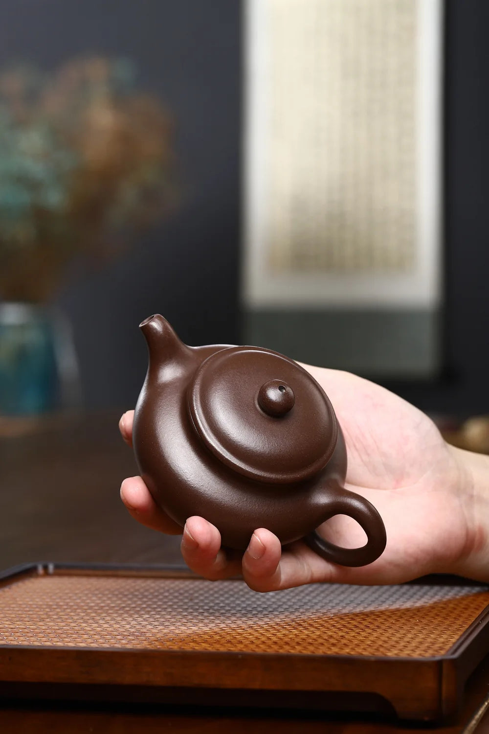 200cc hand made high quality spherical water purple teapot Xi Shi pot Yixing master production