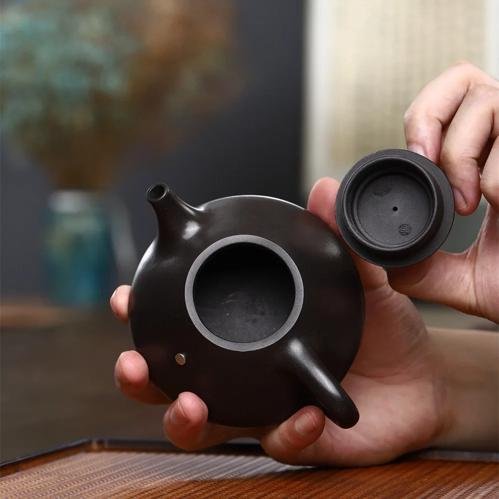 200ml 260cc Tradition Yixing Purple Clay Teapots Master Hand-carved Tea Pot Filter Kettle Chinese Zisha Tea Set Customized
