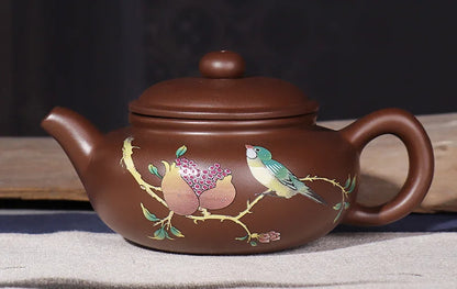 200ml&300ml Hand Painted Yixing teapot handmade Purple clay Green tea pot Kung Fu Zisha teapot tea set