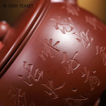 200ml Authentic Chinese Yixing Purple Clay Teapots Famous Handmade Tea Pot Raw Ore Purple Zhu Mud Beauty Kettle Zisha Tea Set