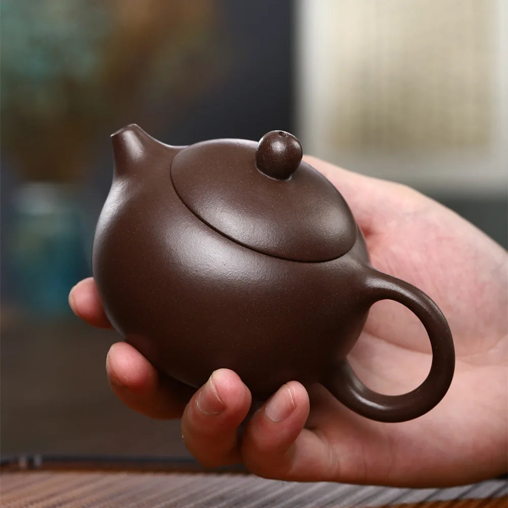 200ml Authentic Raw Ore Dahongpao Xishi Tea Pot Yixing Purple Clay Teapots Handmade Filter Beauty Kettle Chinese Zisha Tea Set
