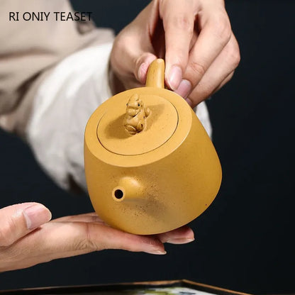 200ml Authentic Yixing Purple Clay Teapot Master Handmade Tea Pot Raw Ore Duan Mud Kettle Chinese Zisha Tea Set Customized Gifts