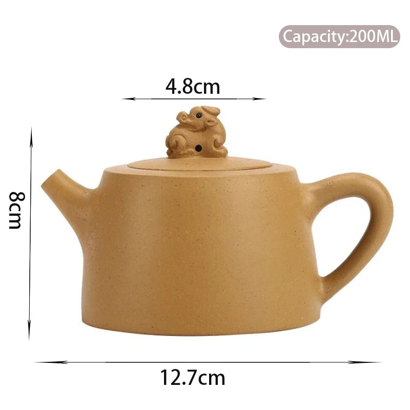 200ml Authentic Yixing Purple Clay Teapot Master Handmade Tea Pot Raw Ore Duan Mud Kettle Chinese Zisha Tea Set Customized Gifts