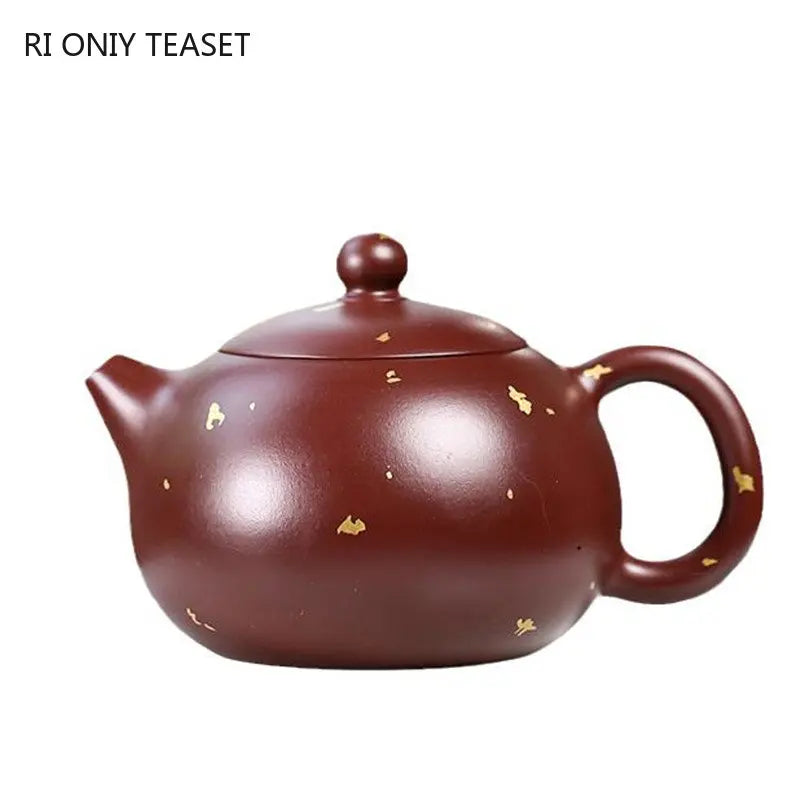 200ml Chinese Yixing Authentic Purple Clay Teapots Famous Handmade Xishi Tea Pot Raw Ore Purple Zhu Mud Kettle Zisha Tea Set