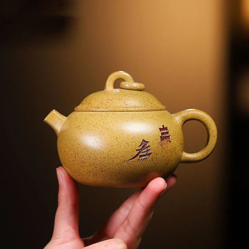 200ml Chinese Yixing Famous Purple Clay Teapots Handmade Tea Pot Raw Ore Old Section Mud Beauty Kettle Zisha Tea Set Teaware