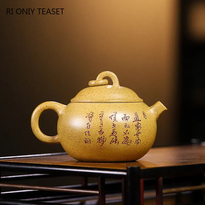 200ml Chinese Yixing Famous Purple Clay Teapots Handmade Tea Pot Raw Ore Old Section Mud Beauty Kettle Zisha Tea Set Teaware