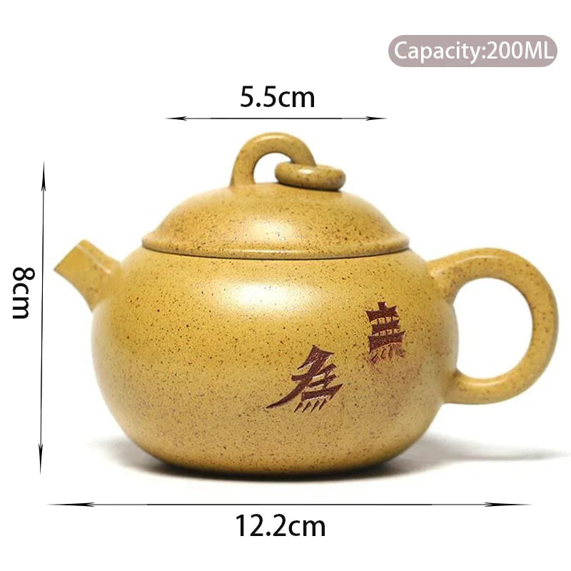 200ml Chinese Yixing Famous Purple Clay Teapots Handmade Tea Pot Raw Ore Old Section Mud Beauty Kettle Zisha Tea Set Teaware