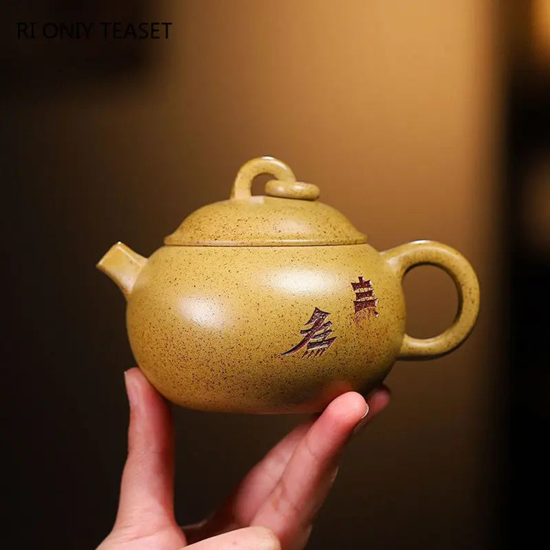 200ml Chinese Yixing Famous Purple Clay Teapots Handmade Tea Pot Raw Ore Old Section Mud Beauty Kettle Zisha Tea Set Teaware