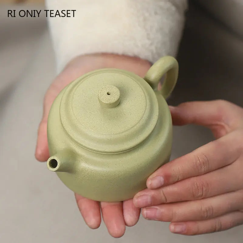 200ml Chinese Yixing High-end Purple Clay Teapots Famous Handmade Tea Pot Raw Ore Green Mud Kettle Zisha Tea Set Collection Gift