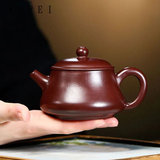 200ml Chinese Yixing Purple Clay Teapot Famous Handmade Tea Pot Raw Ore Purple Vermilion Mud Kettle Authentic Zisha Tea Set