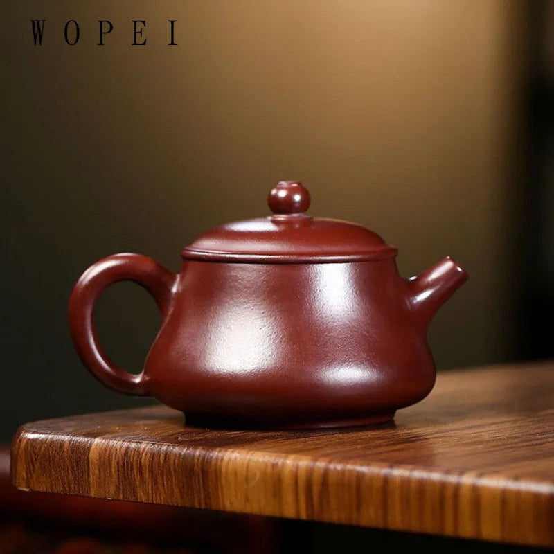 200ml Chinese Yixing Purple Clay Teapot Famous Handmade Tea Pot Raw Ore Purple Vermilion Mud Kettle Authentic Zisha Tea Set