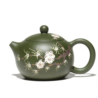 200ml Chinese Yixing Purple Clay Teapot Handmade Flower Pattern Xishi Tea Pot Raw Ore Beauty Kettle Famous Artists Zisha Tea Set