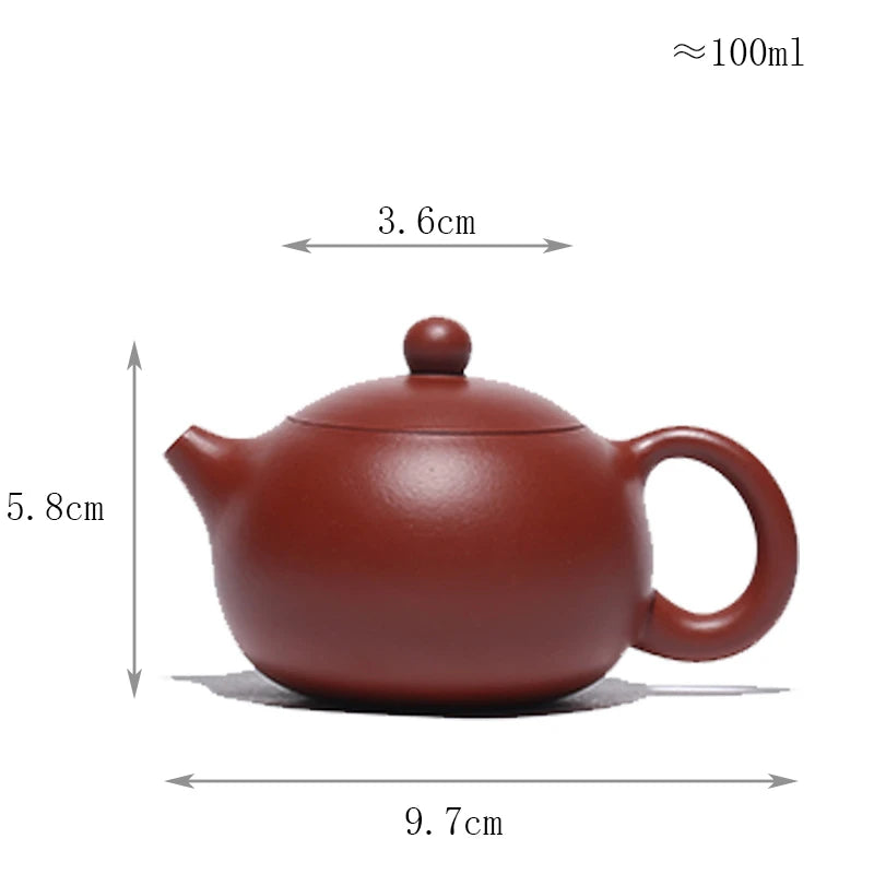 200ml Chinese Yixing Purple Clay Teapot Handmade Flower Pattern Xishi Tea Pot Raw Ore Beauty Kettle Famous Artists Zisha Tea Set