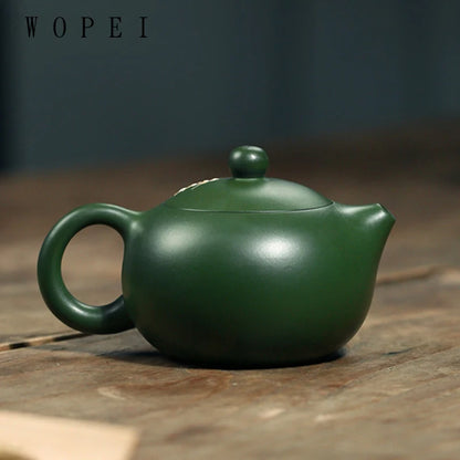 200ml Chinese Yixing Purple Clay Teapot Handmade Plum Bossom Xishi Tea Pot Ball Hole Filter Beauty Kettle Boutique Zisha Tea Set