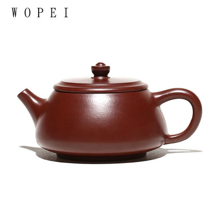 200ml Chinese Yixing Purple Clay Teapot Handmade Stone Scoop Tea Pot Raw Ore Purple Vermilion Mud Kettle Authentic Zisha Tea Set