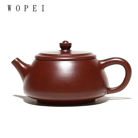 200ml Chinese Yixing Purple Clay Teapot Handmade Stone Scoop Tea Pot Raw Ore Purple Vermilion Mud Kettle Authentic Zisha Tea Set