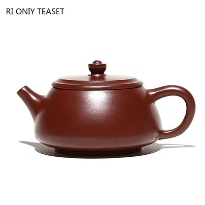 200ml Chinese Yixing Purple Clay Teapot Handmade Stone Scoop Tea Pot Raw Ore Purple Vermilion Mud Kettle Authentic Zisha Tea Set