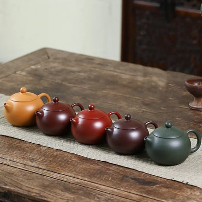 200ml Chinese Yixing Purple Clay Teapot Raw Ore Azure Mud Tea Set Master Handmade Filter Beauty Tea Infuser Zisha Drinkware