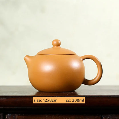200ml Chinese Yixing Purple Clay Teapot Raw Ore Azure Mud Tea Set Master Handmade Filter Beauty Tea Infuser Zisha Drinkware