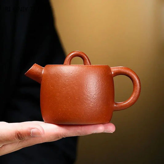 200ml Chinese Yixing Purple Clay Teapots Beauty Kettle Famous Artists Handmade Raw Ore Zhu Mud Tea Pot Zisha Tea Set Teaware