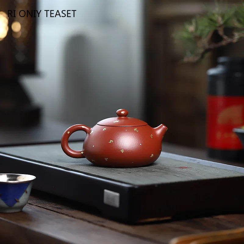 200ml Chinese Yixing Purple Clay Teapots Famous Artists Handmade Tea Pot Raw Ore Dahongpao Beauty Kettle Authentic Zisha Tea Set