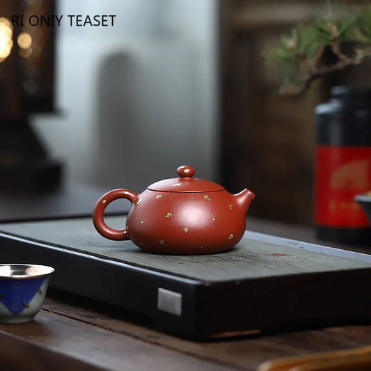 200ml Chinese Yixing Purple Clay Teapots Famous Artists Handmade Tea Pot Raw Ore Dahongpao Beauty Kettle Authentic Zisha Tea Set