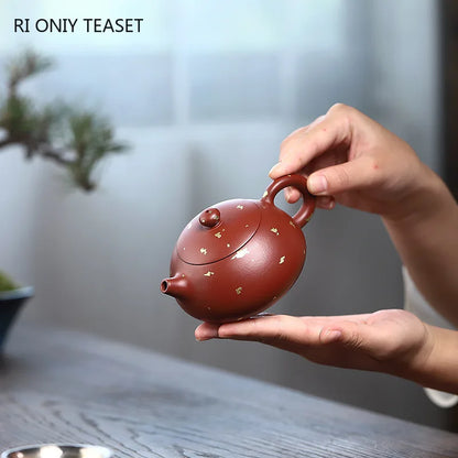 200ml Chinese Yixing Purple Clay Teapots Famous Artists Handmade Tea Pot Raw Ore Dahongpao Beauty Kettle Authentic Zisha Tea Set