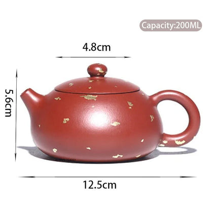 200ml Chinese Yixing Purple Clay Teapots Famous Artists Handmade Tea Pot Raw Ore Dahongpao Beauty Kettle Authentic Zisha Tea Set