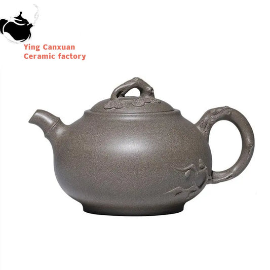 200ml Chinese Yixing Purple Clay Teapots Famous Artists Handmade Tea Pot Raw Ore Green Section Mud Kettle High-end Zisha Tea Set