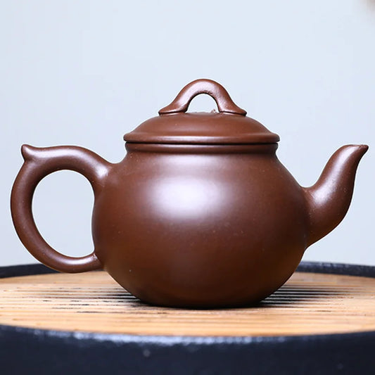 200ml Chinese Yixing Purple Clay Teapots Famous Artists Handmade Tea Pot Raw Ore Purple Mud Beauty Kettle High-end Zisha Tea Set