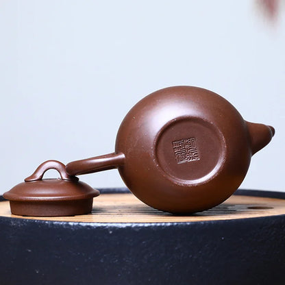 200ml Chinese Yixing Purple Clay Teapots Famous Artists Handmade Tea Pot Raw Ore Purple Mud Beauty Kettle High-end Zisha Tea Set