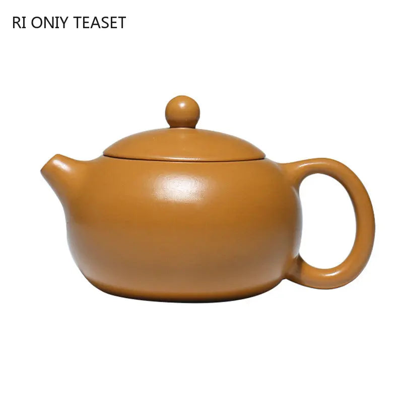 200ml Chinese Yixing Purple Clay Teapots Famous Artists Handmade Xi Shi Tea Pot Raw Ore Gold Zhu Mud Kettle Zisha Tea Set Gifts