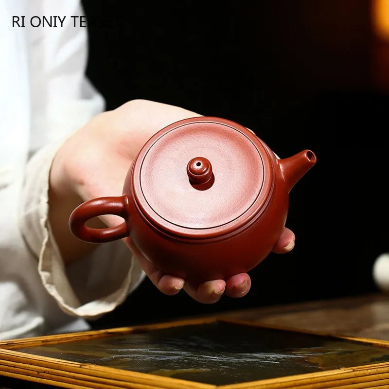200ml Chinese Yixing Purple Clay Teapots Household Beauty Kettle Famous Artists Handmade Tea Pot Raw Ore Dahongpao Zisha Tea Set